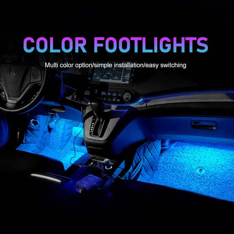 Car Ambient RGB LED Interior Light Kit with Music Sync