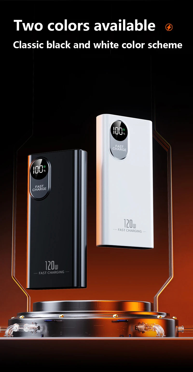 VoltEdge 120W Power Bank – Ultra Fast Charging with Digital Display